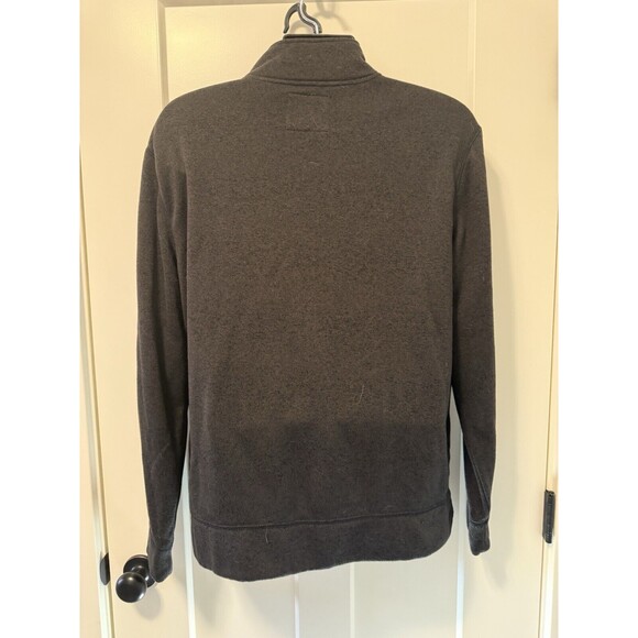 Sonoma Jacket Mens XL Black Fleece Long Sleeve Mock Neck Zipper Pockets Gray - Picture 4 of 5